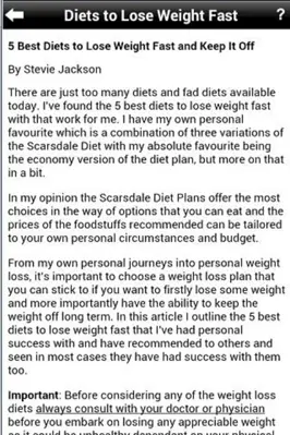 How To Lose Weight Quickly android App screenshot 1